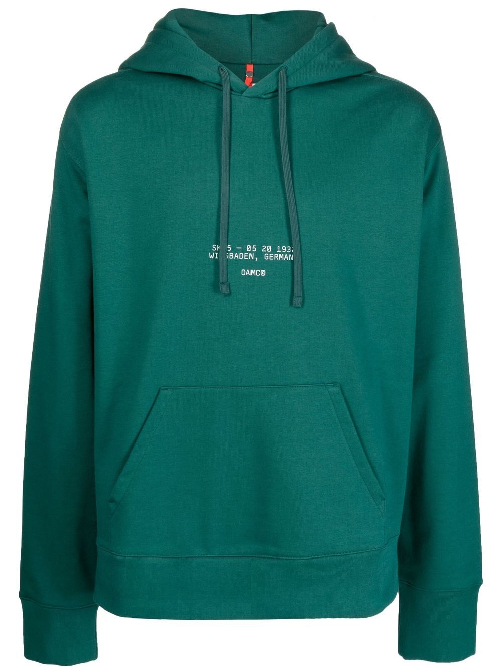 Logo-print detail hoodie - Green