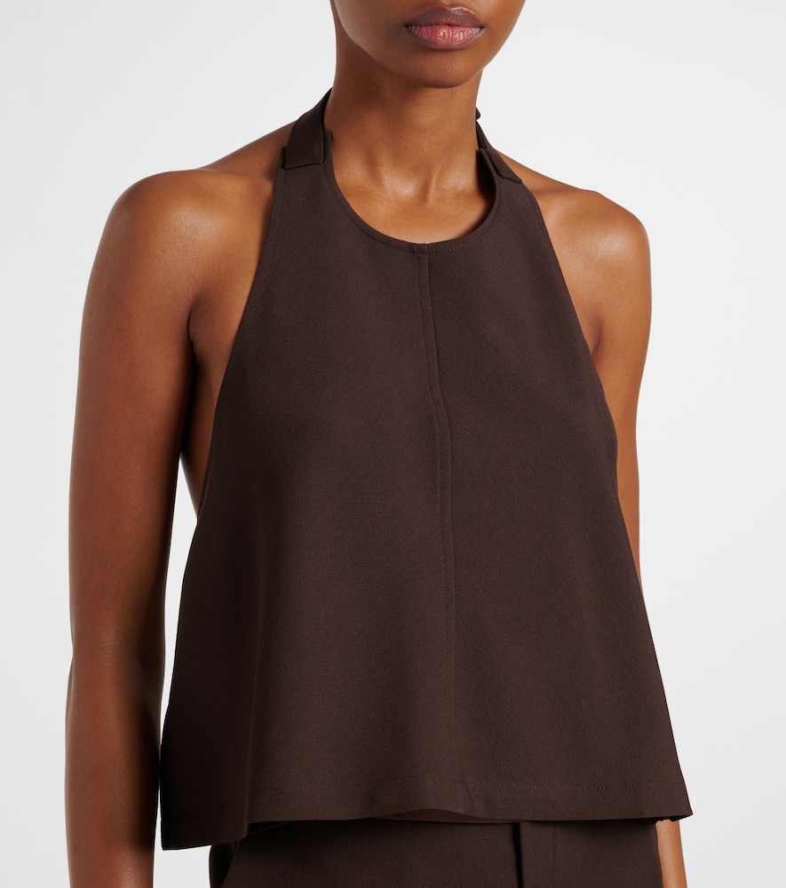 Wardrobe. NYC Open-back halterneck wool top