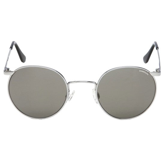 Randolph Engineering Unisex P3020 Bright chrome Outlet sunglasses Metal Silver Grey Round Norma