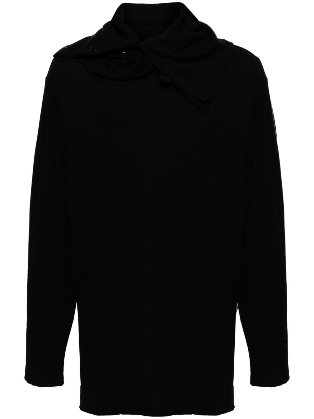 Cotton long sleeves T-shirt - Black