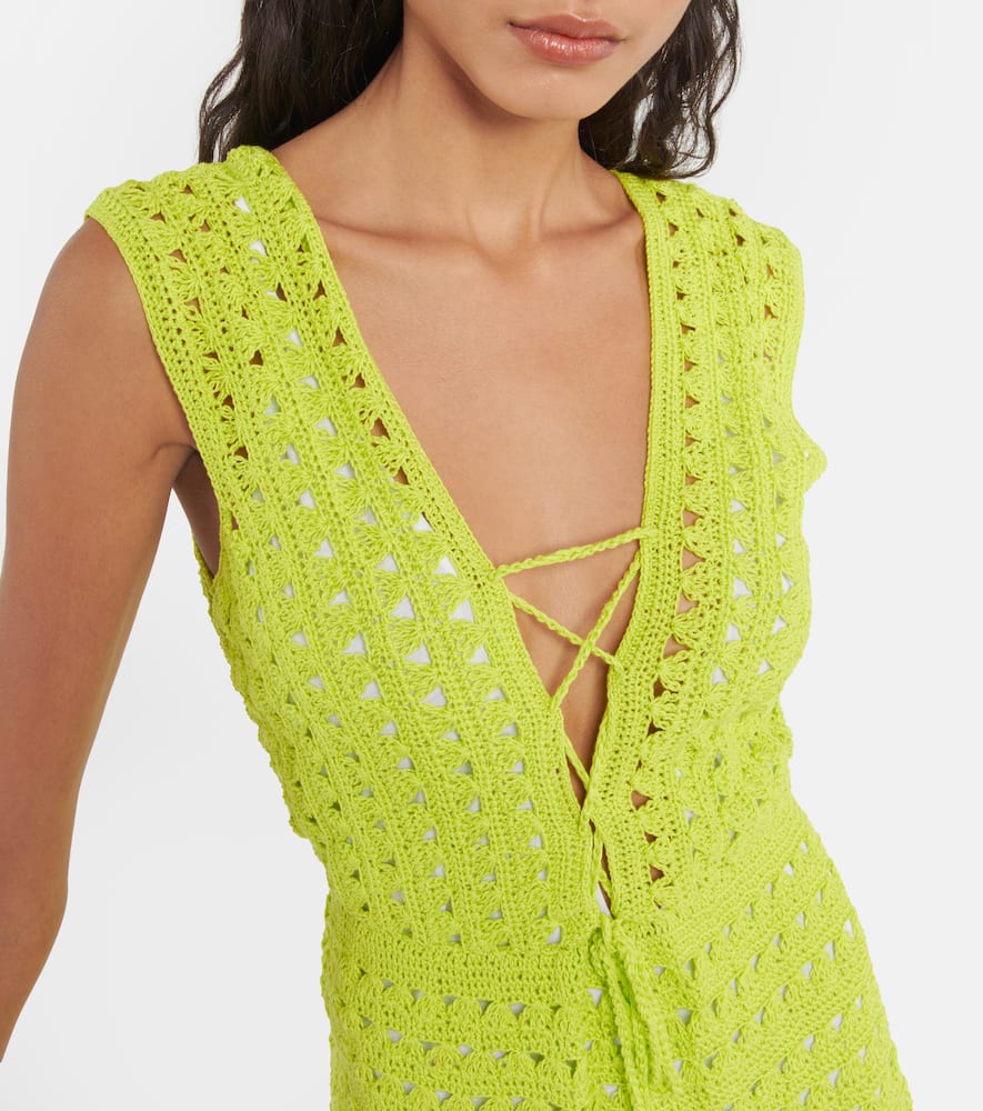 Anna Kosturova Jennifer crochet cotton minidress