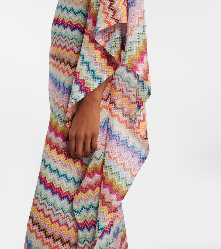Zig Zag lamé beach cover-up
