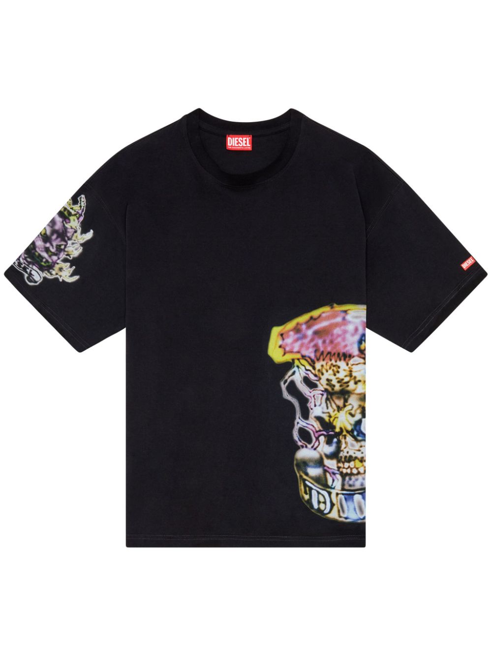 T-Boxt-Q14 graphic-print cotton T-shirt - Black