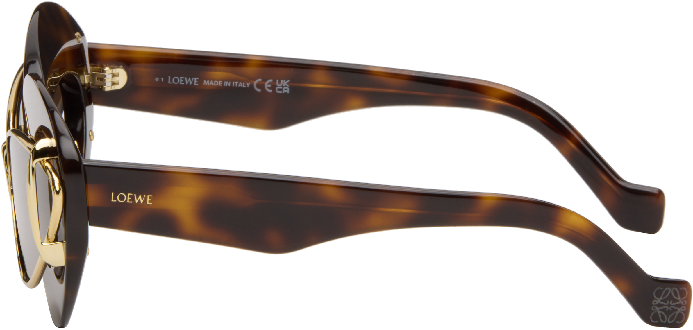 Brown & Gold Double Frame Sunglasses