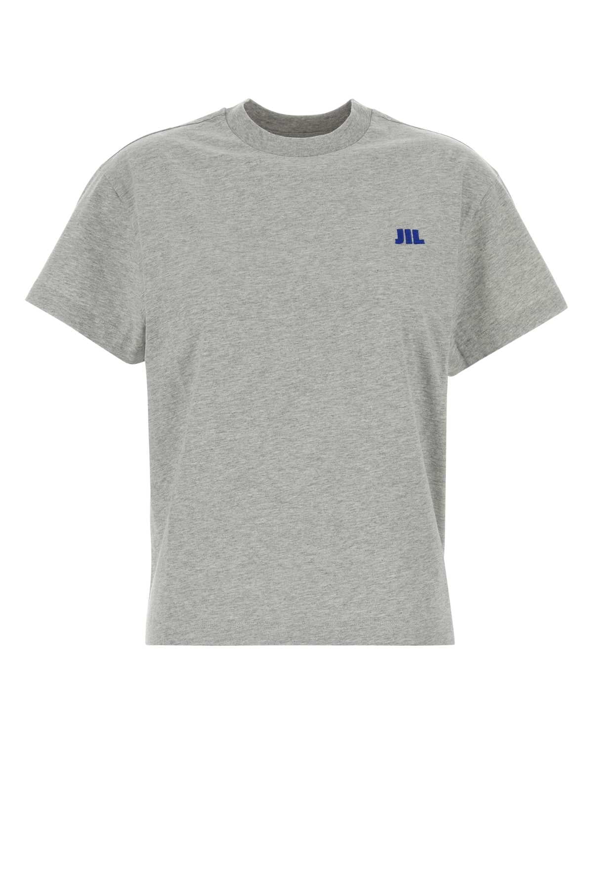 Logo-Embroidered Cotton T-shirt — Gray