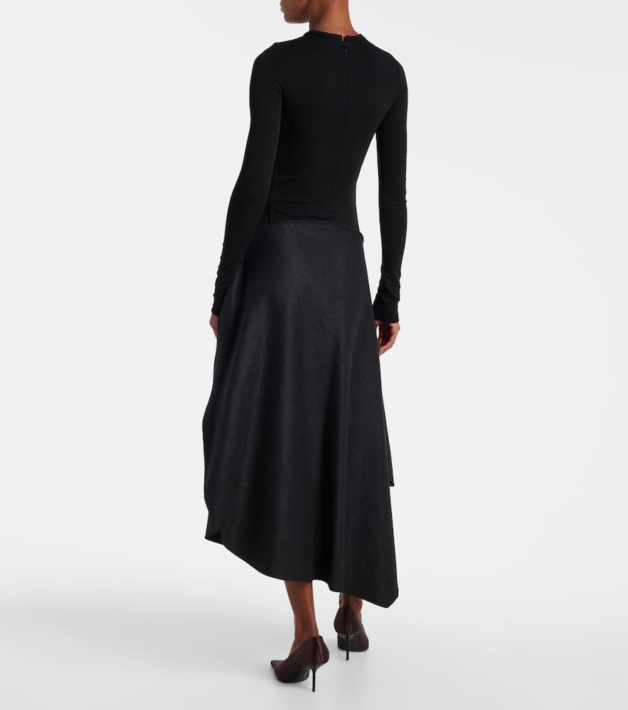 Asymmetric midi dress