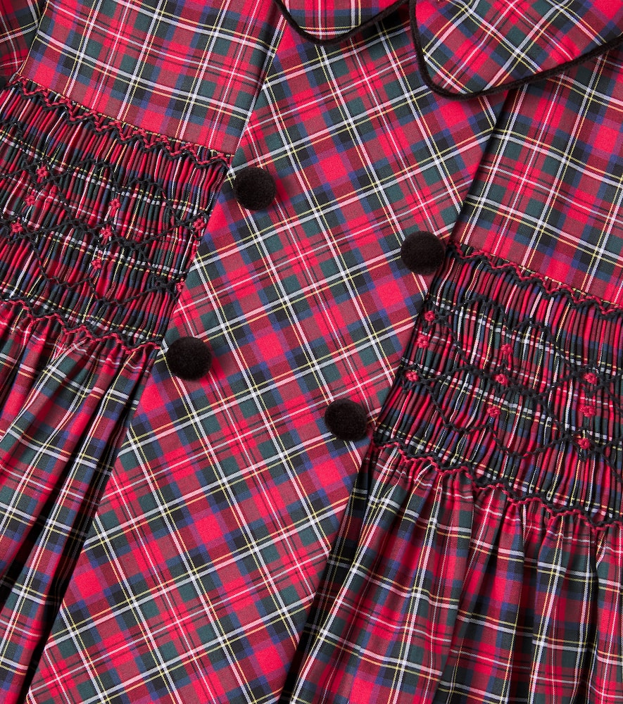 Arcadia plaid smocked cotton dress