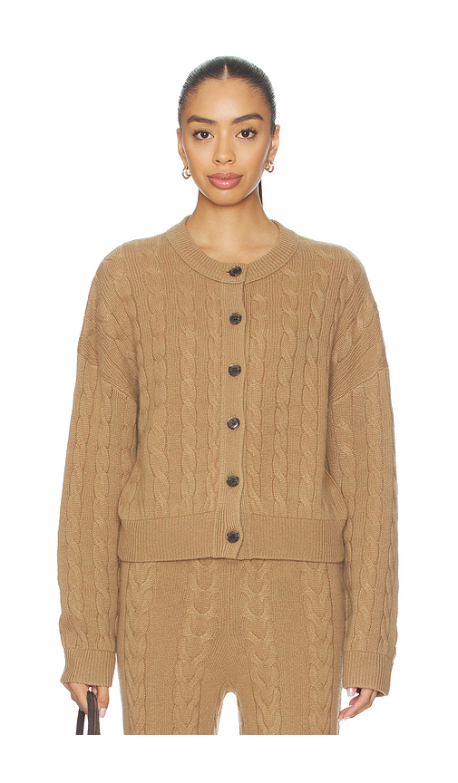 Lisa Yang Cassie Cardigan in Tan. - 0 also