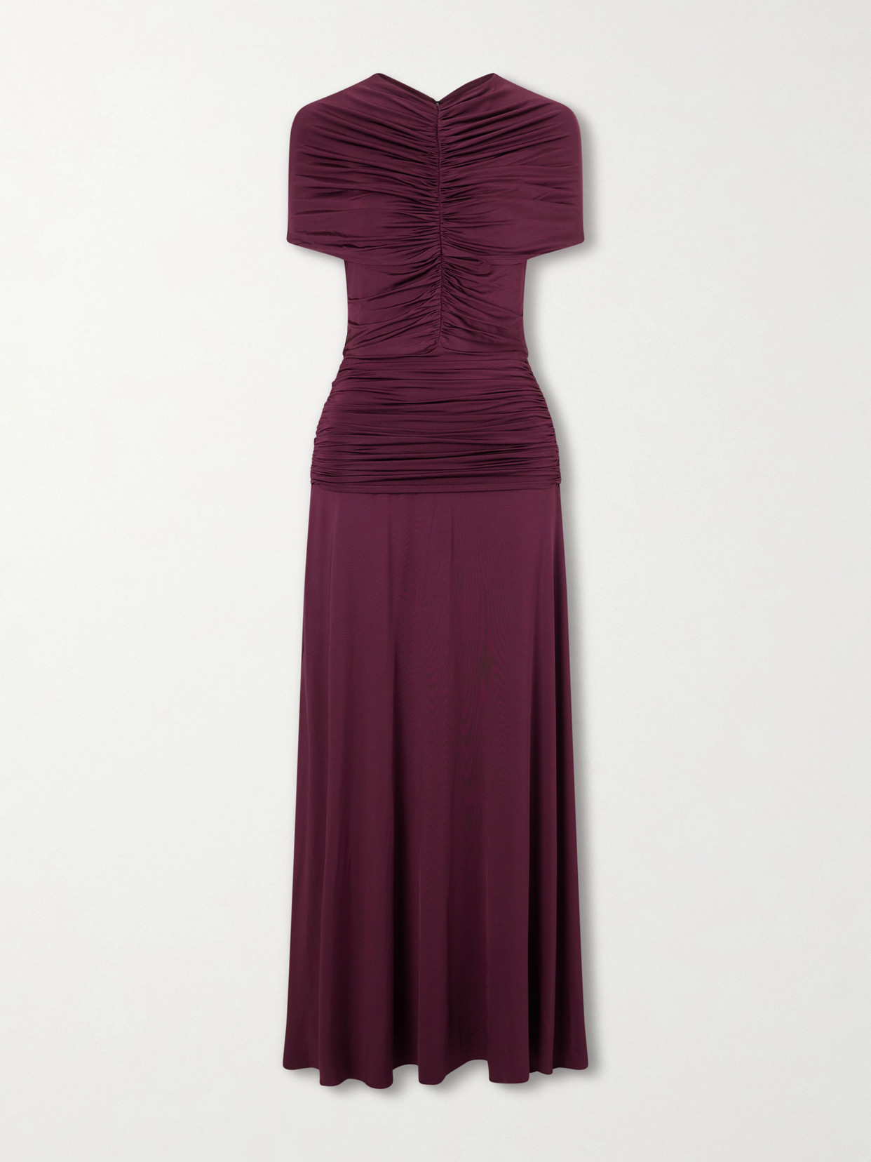 Gathered Jersey Maxi Dress