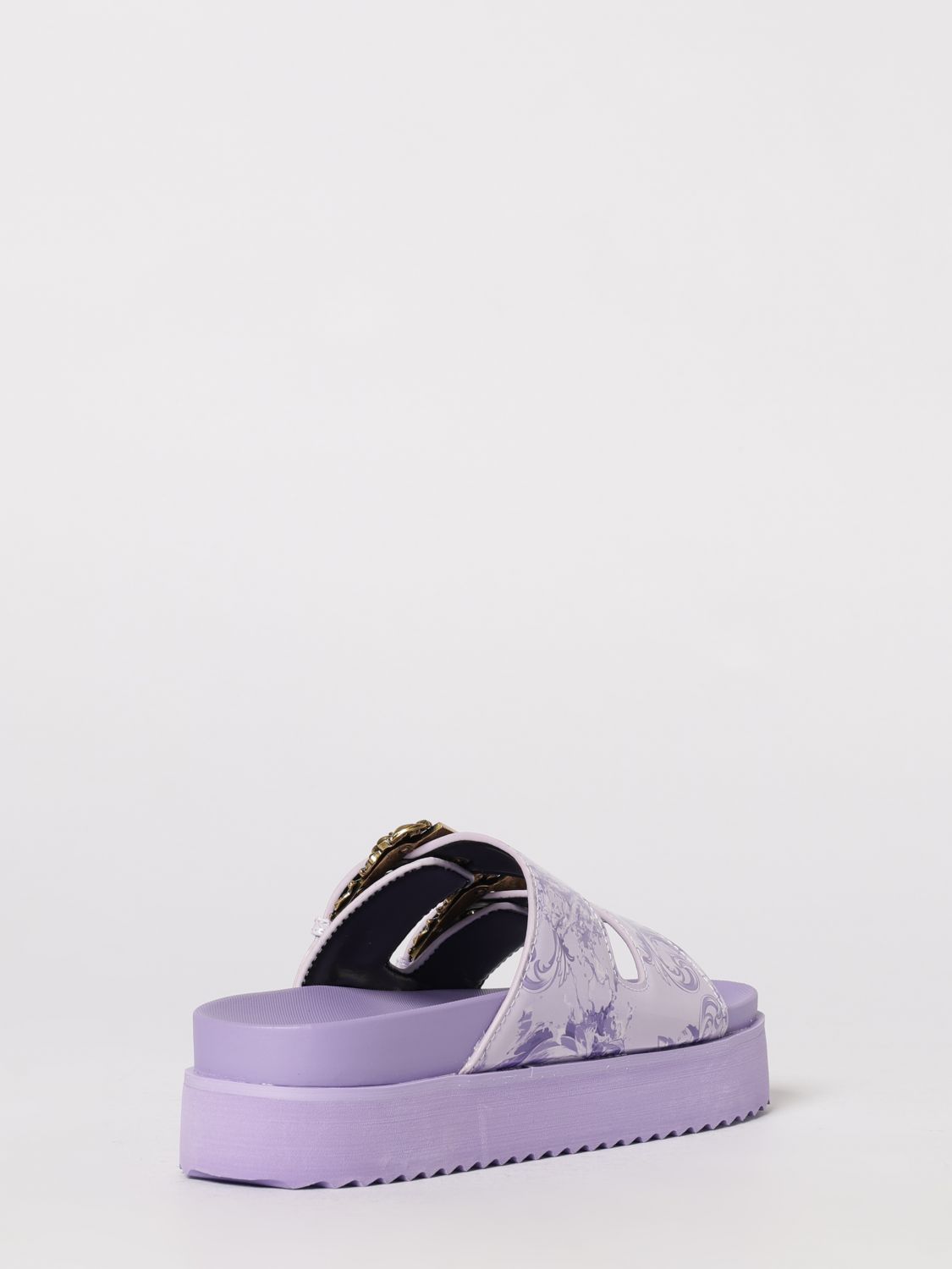 Heeled Sandal Woman color Violet