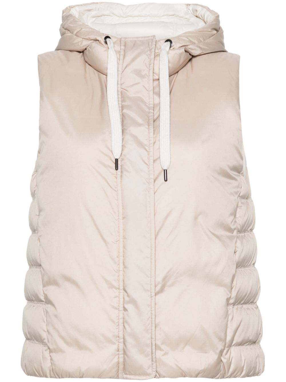 Monili-detail padded gilet - Neutrals