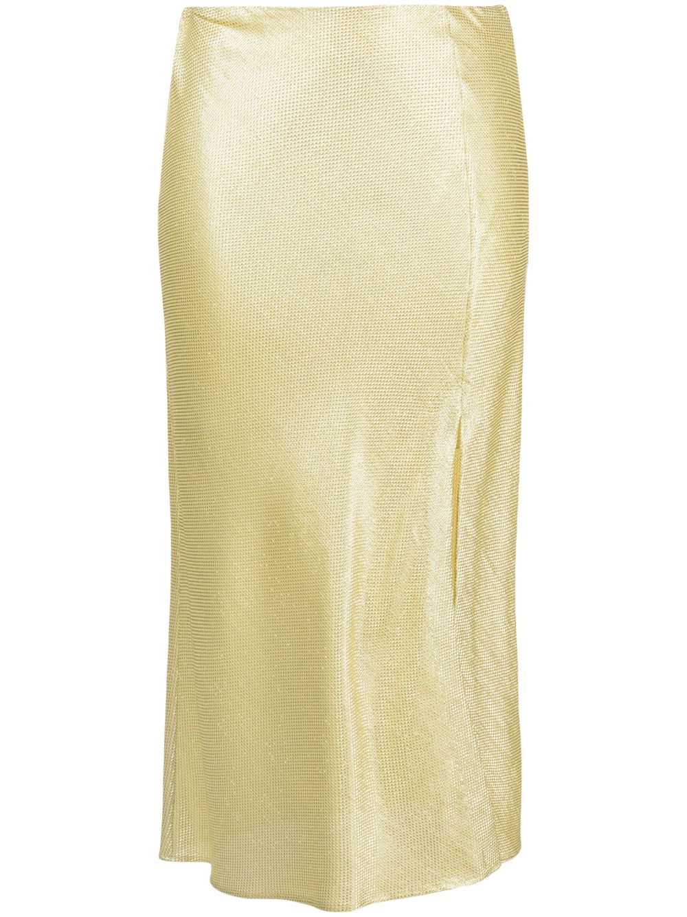 "Music" Lurex jacquard pencil skirt - Silver