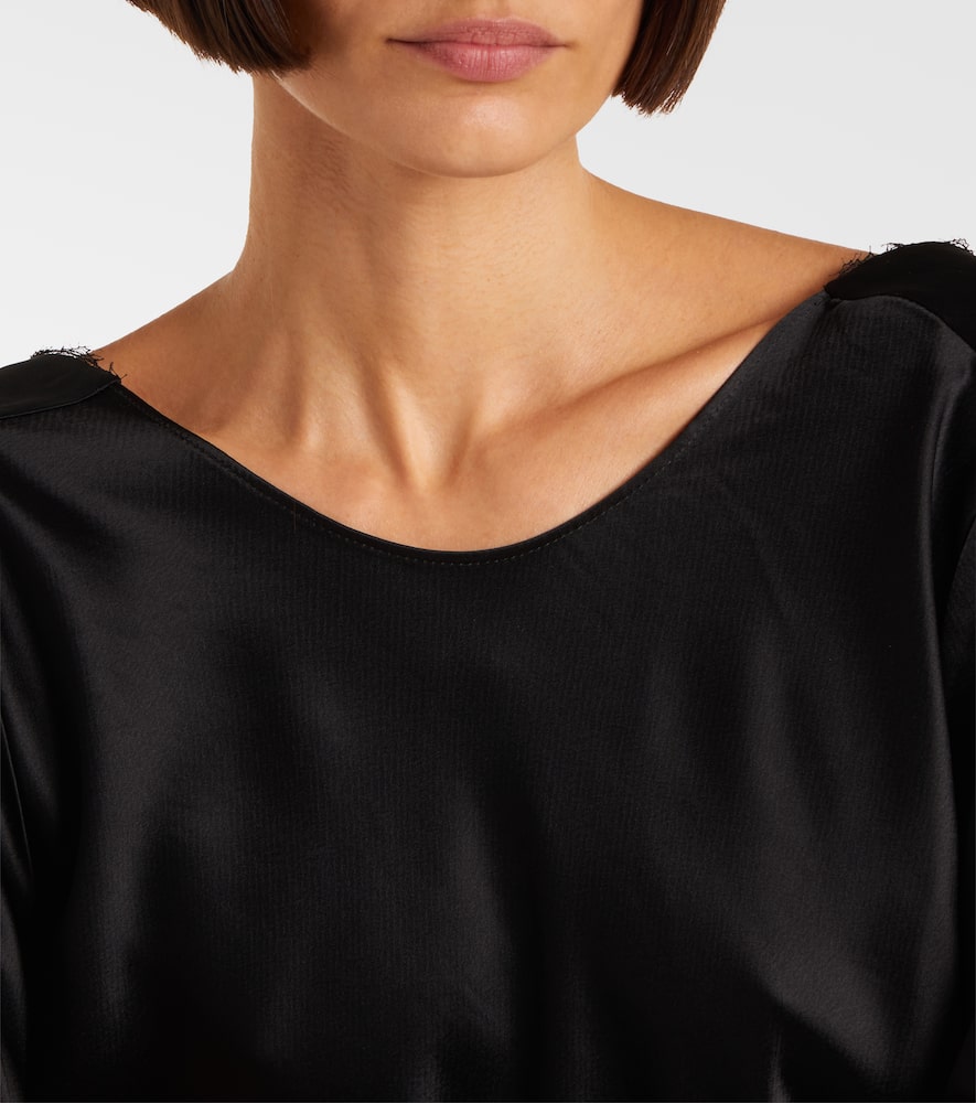 Barb draped satin top
