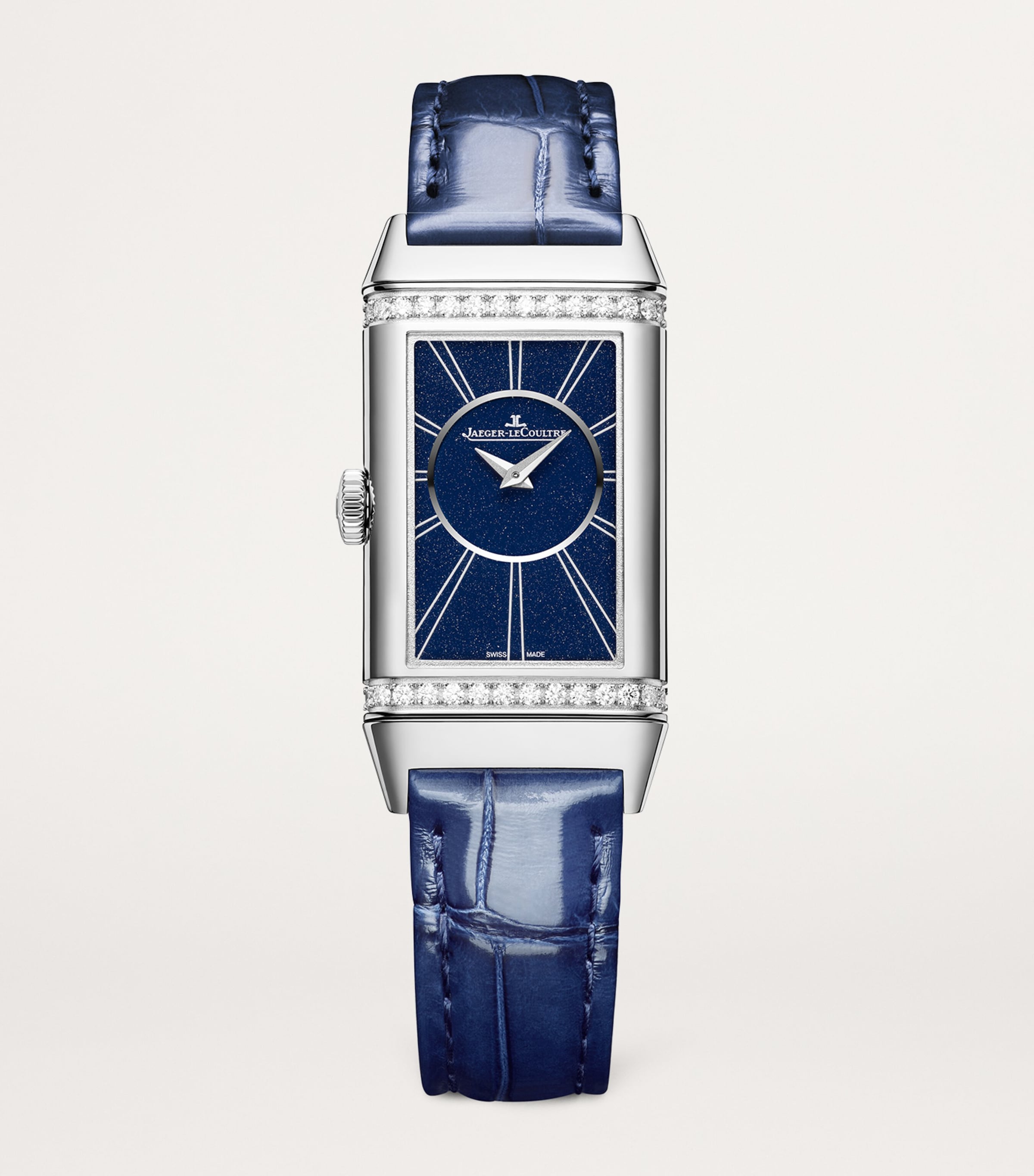 Stainless Steel and Diamond Reverso One Duetto Watch