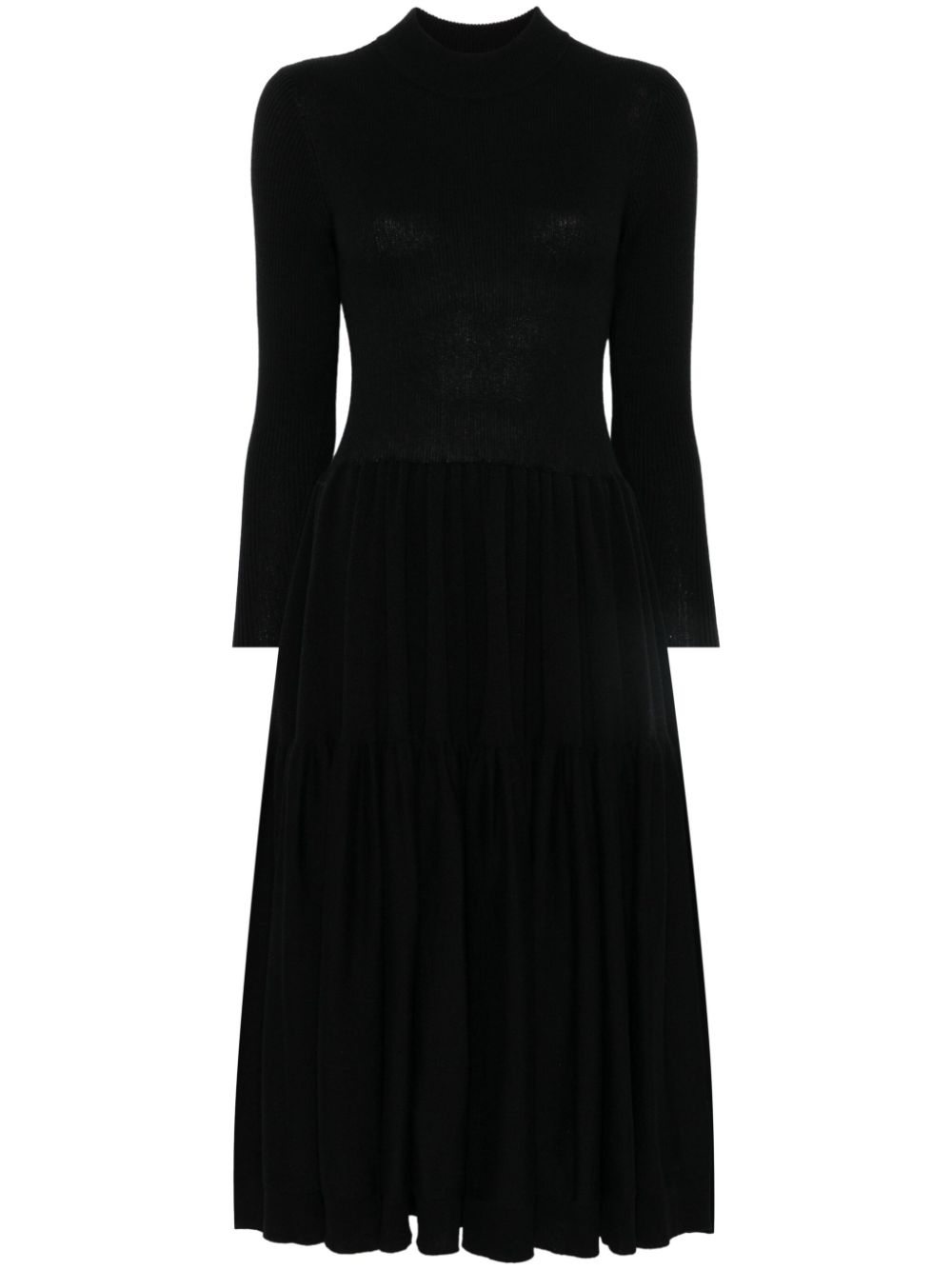 Pleated maxi dress - Black