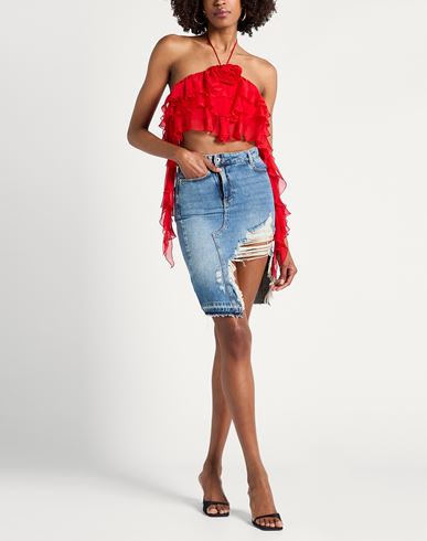 Woman Top Red Size 2 Silk