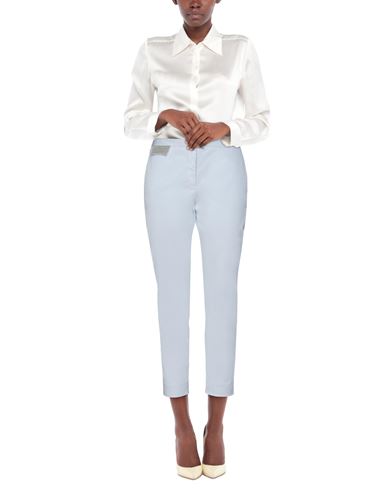 Woman Pants Sky blue Size 12 Cotton, Elastane