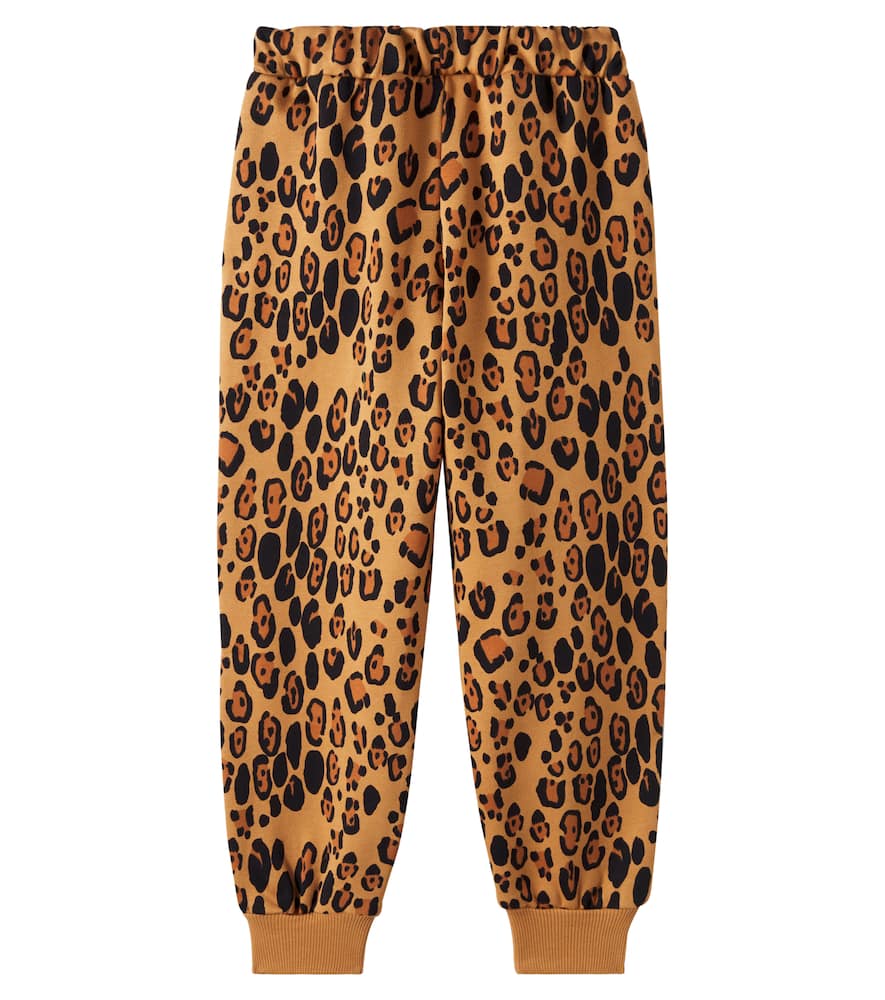 Leopard-print cotton jersey sweatpants