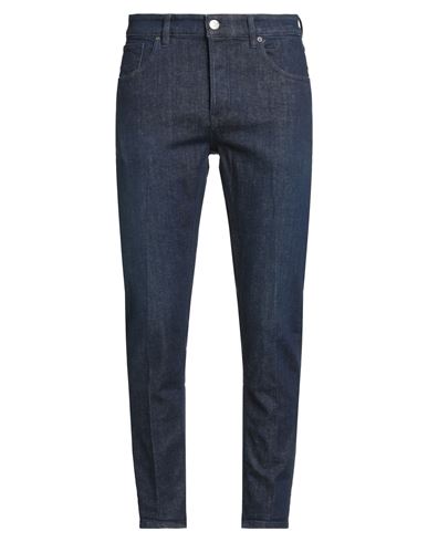 Man Jeans Blue Size 35 Cotton, Elastane