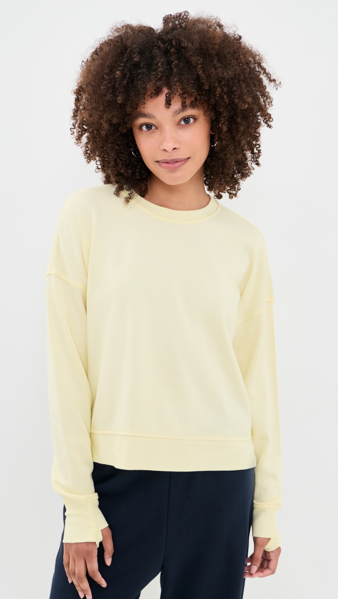After Class Crop Sweatshirt Butterscotch Yellow