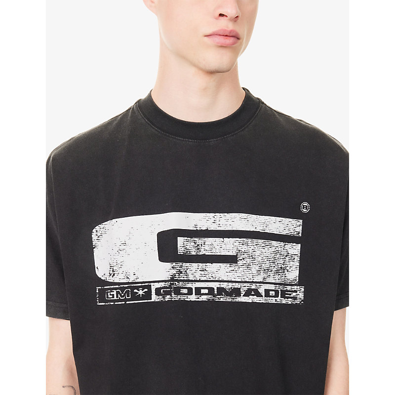 Mens Graphic-Print Cotton T-Shirt