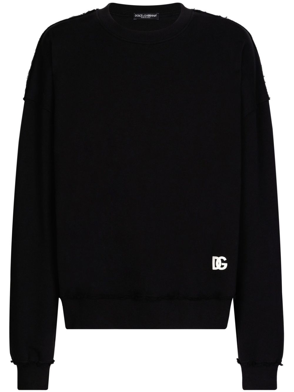 Logo-print cotton sweatshirt - Black