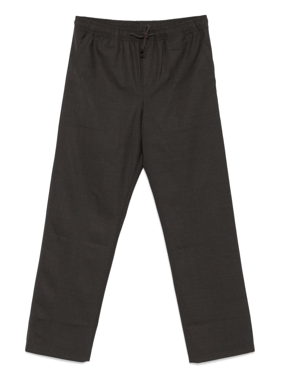 Drawstring-waist trousers - Brown