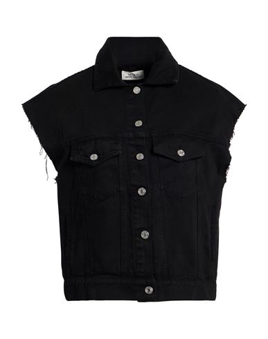 Denim Couture Woman Denim outerwear Black Size M Cotton
