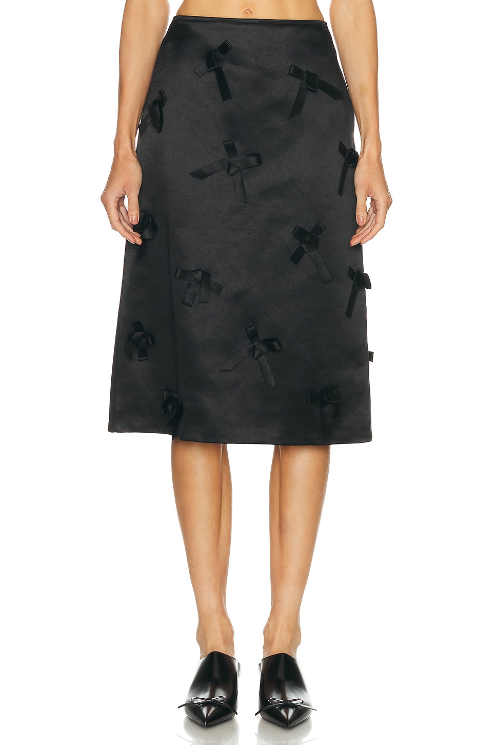 Jil Sander Origami Bow Skirt in Black - Black. 38 also