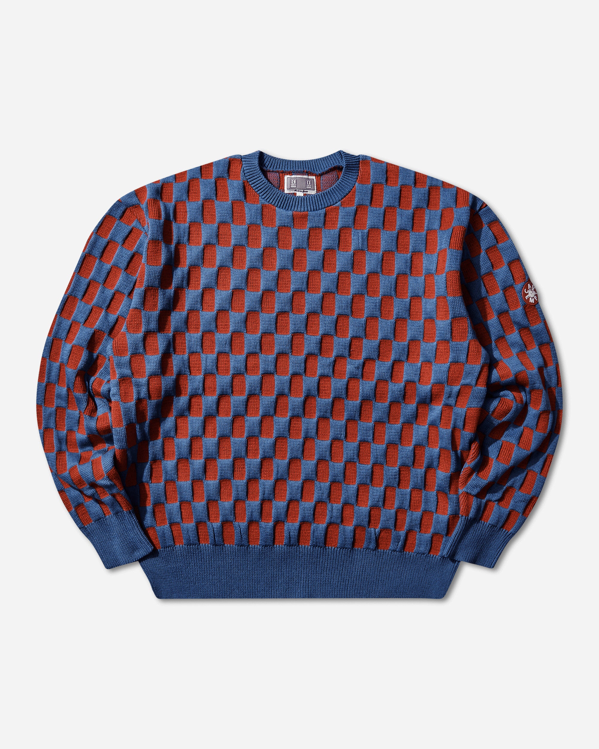Men s Rectangular Block Knit Sweater Blue