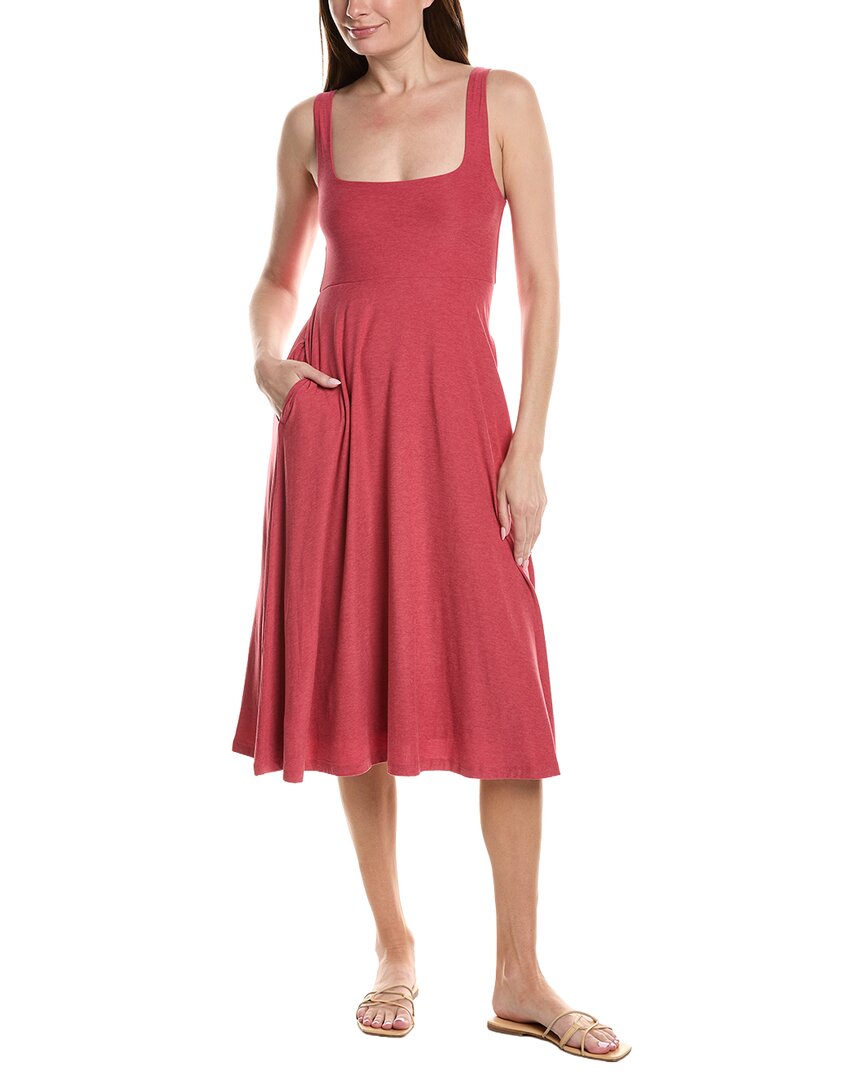 Featherweight At The Ready Square Neck Midi Dress