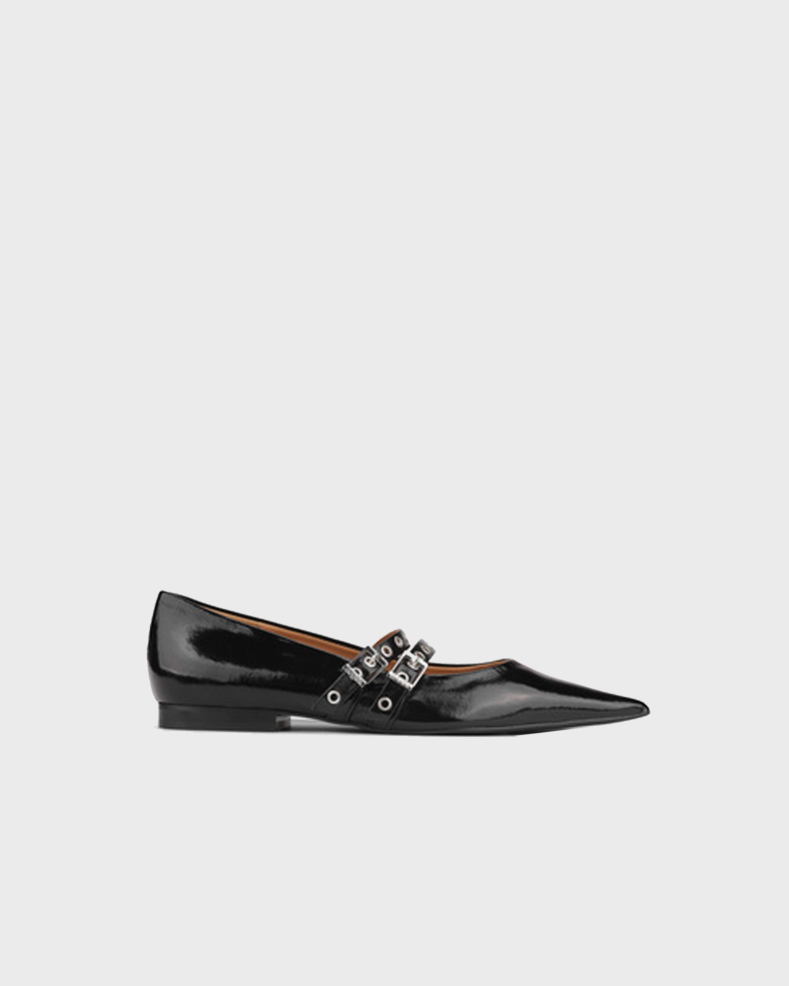 Ganni Ballerinas Eyelets Black EUR