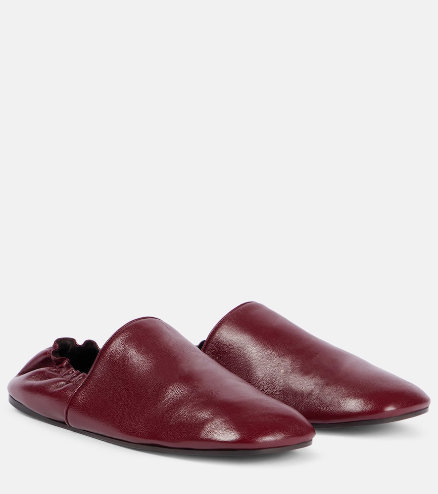 Khaite Banks leather slip-on shoes