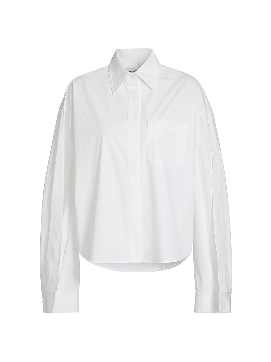 Women's Just A Pinch Bartley Poplin Cotton Shirt - White