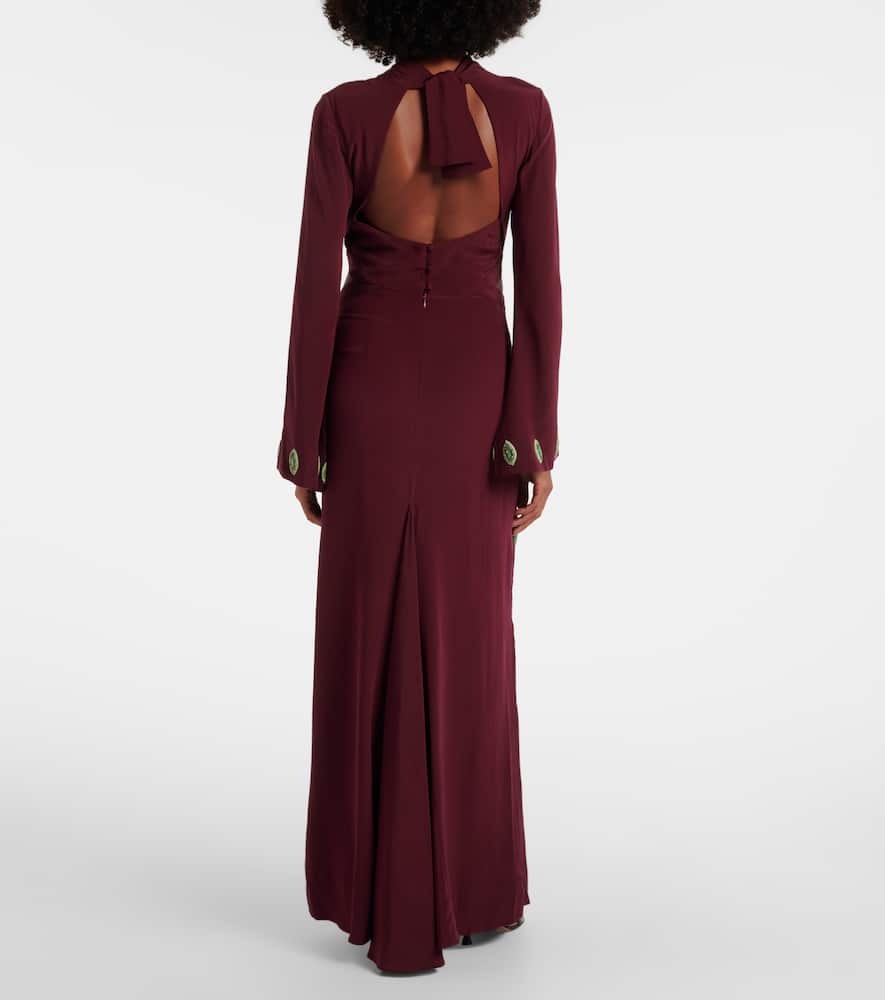 Aurora Magica beaded silk gown