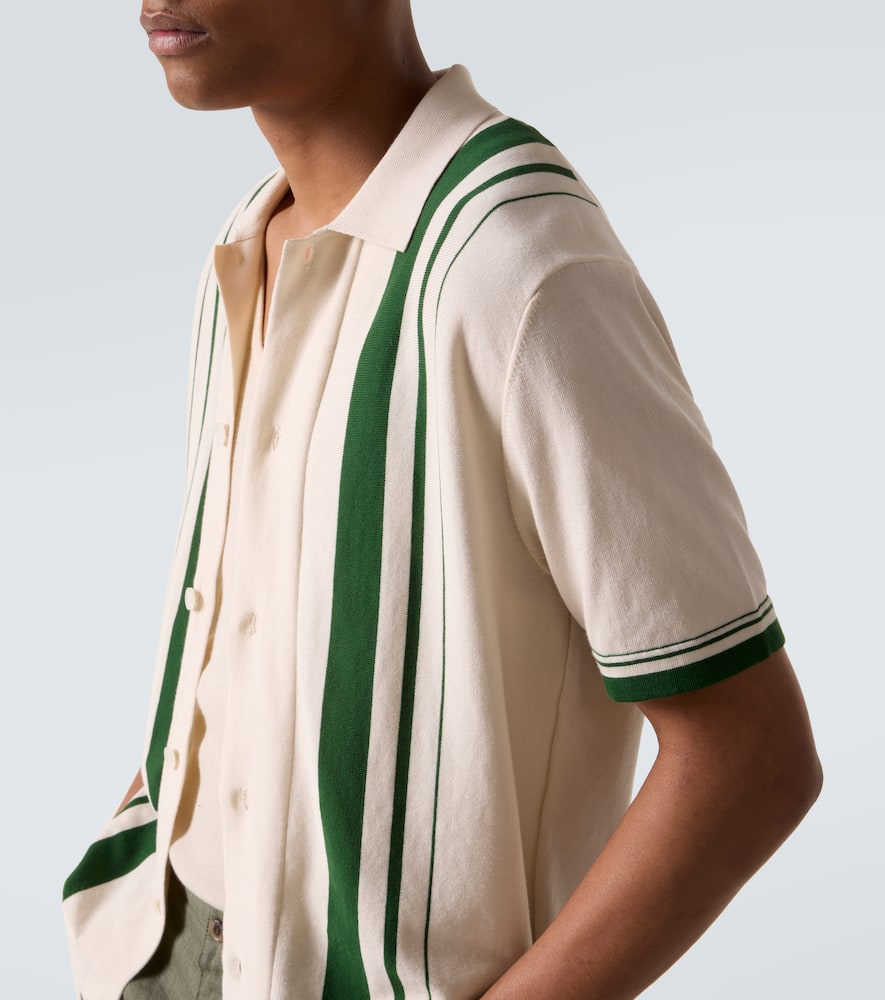 Tiernan striped cotton bowling shirt