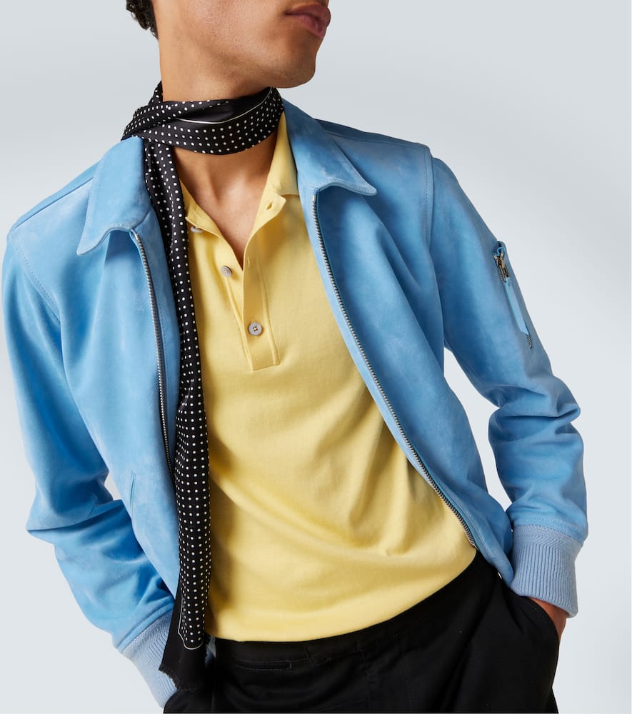 Cotton and silk polo shirt