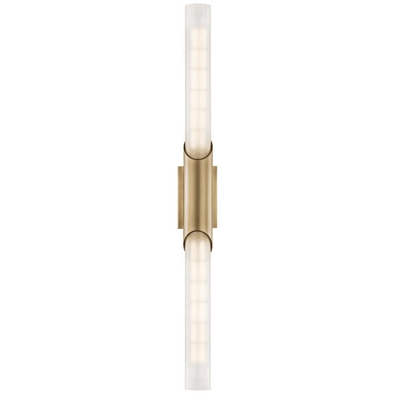 Pylon 2-Light 26" Wall Sconce in Aged Bra