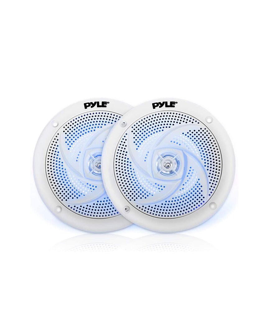 Pyle Waterproof Rated Marine Speakers with Built-In LED Lights