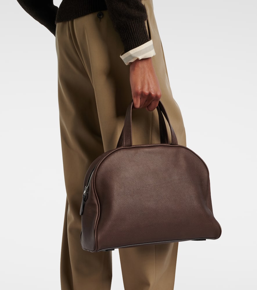 Soft leather top-handle bag