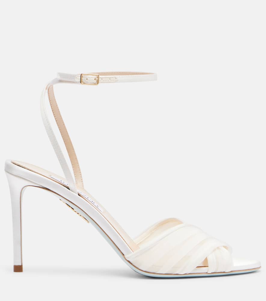 Voile 85 satin slingback sandals