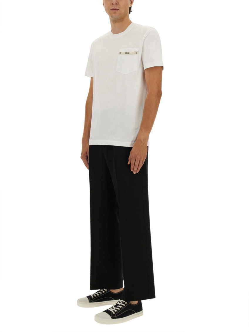T-Shirt With Logo Ribbon