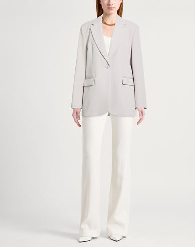 Woman Blazer Light grey Size M Polyester, Elastane