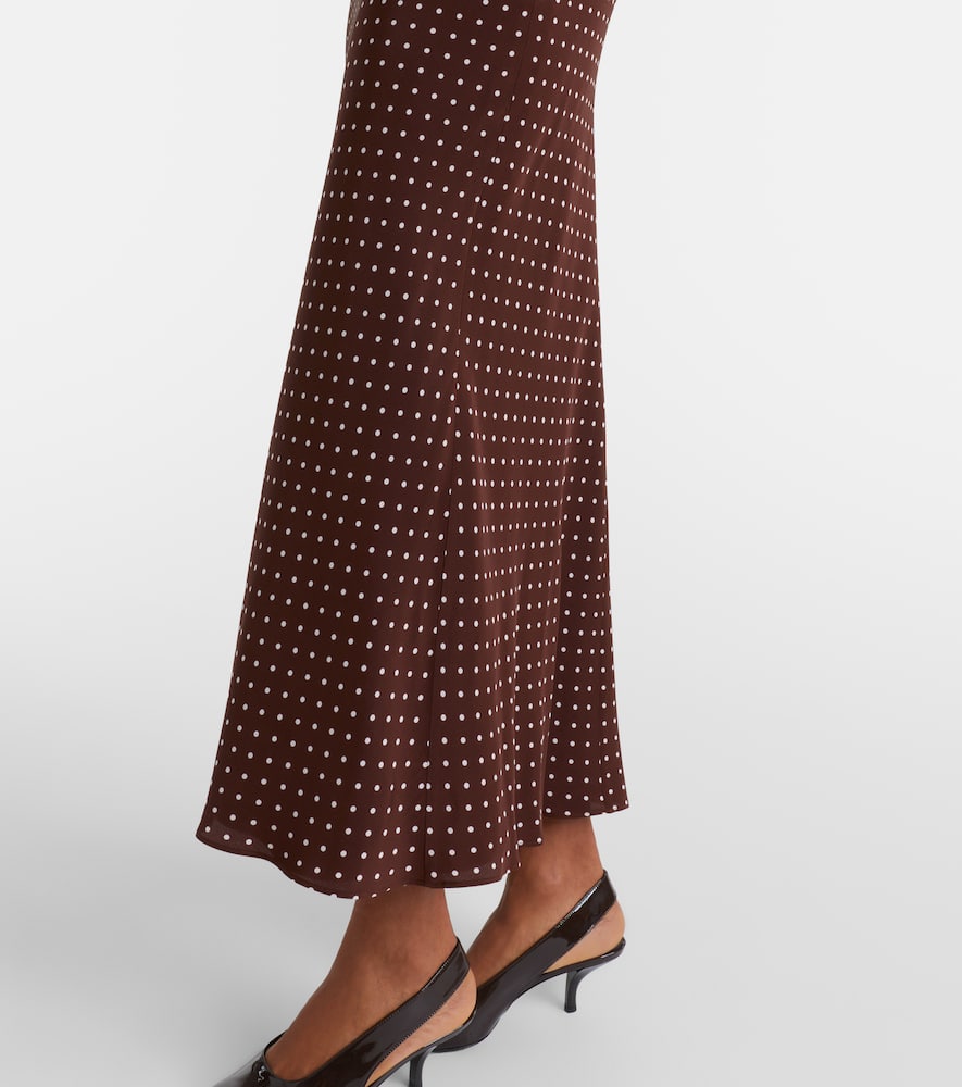 Polka-dot midi dress