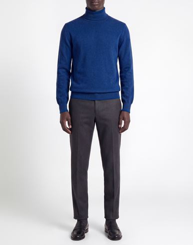 Man Turtleneck Bright blue Size 36 Cashmere