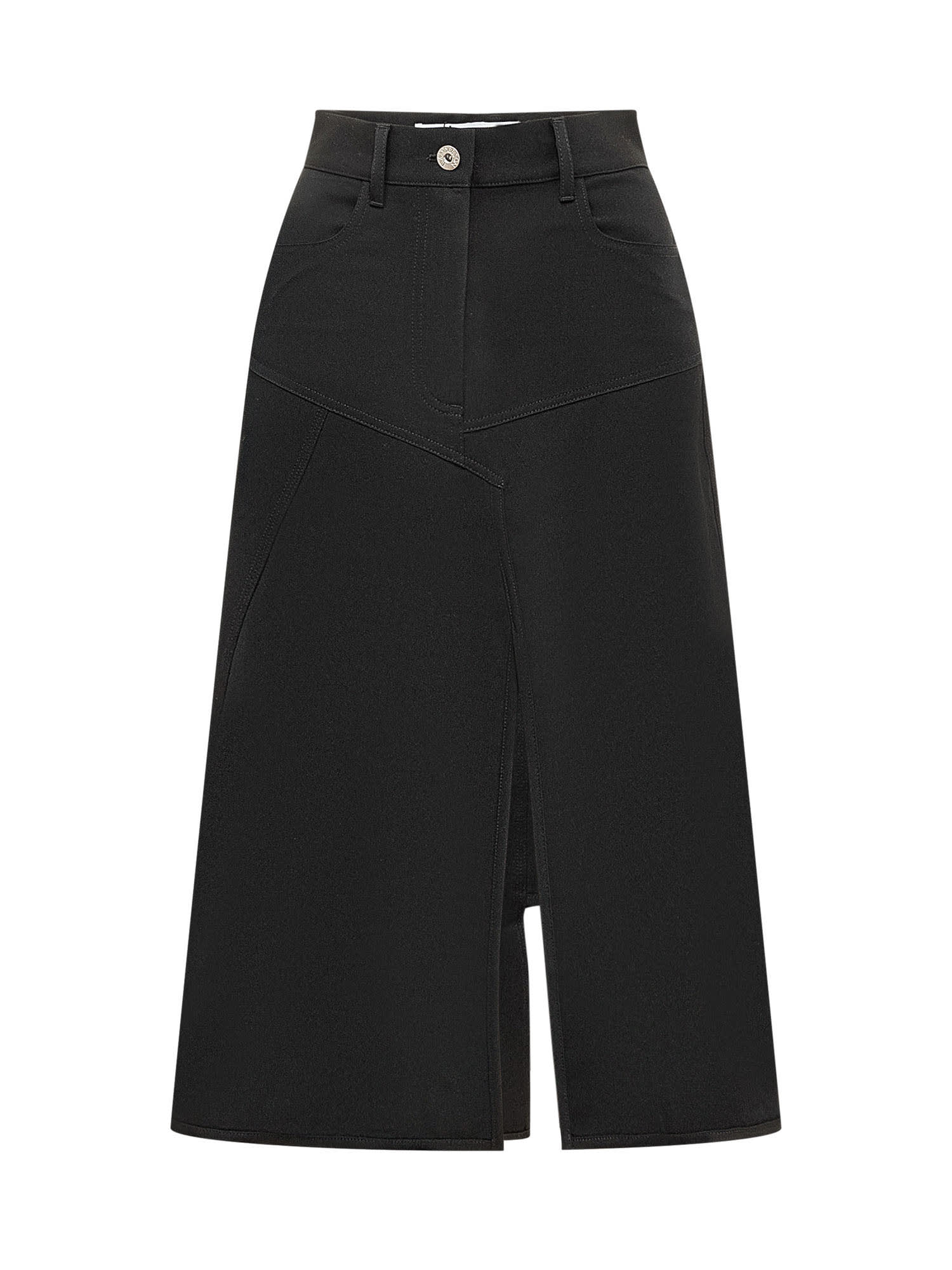 Hanky-hem asymmetric skirt - Black