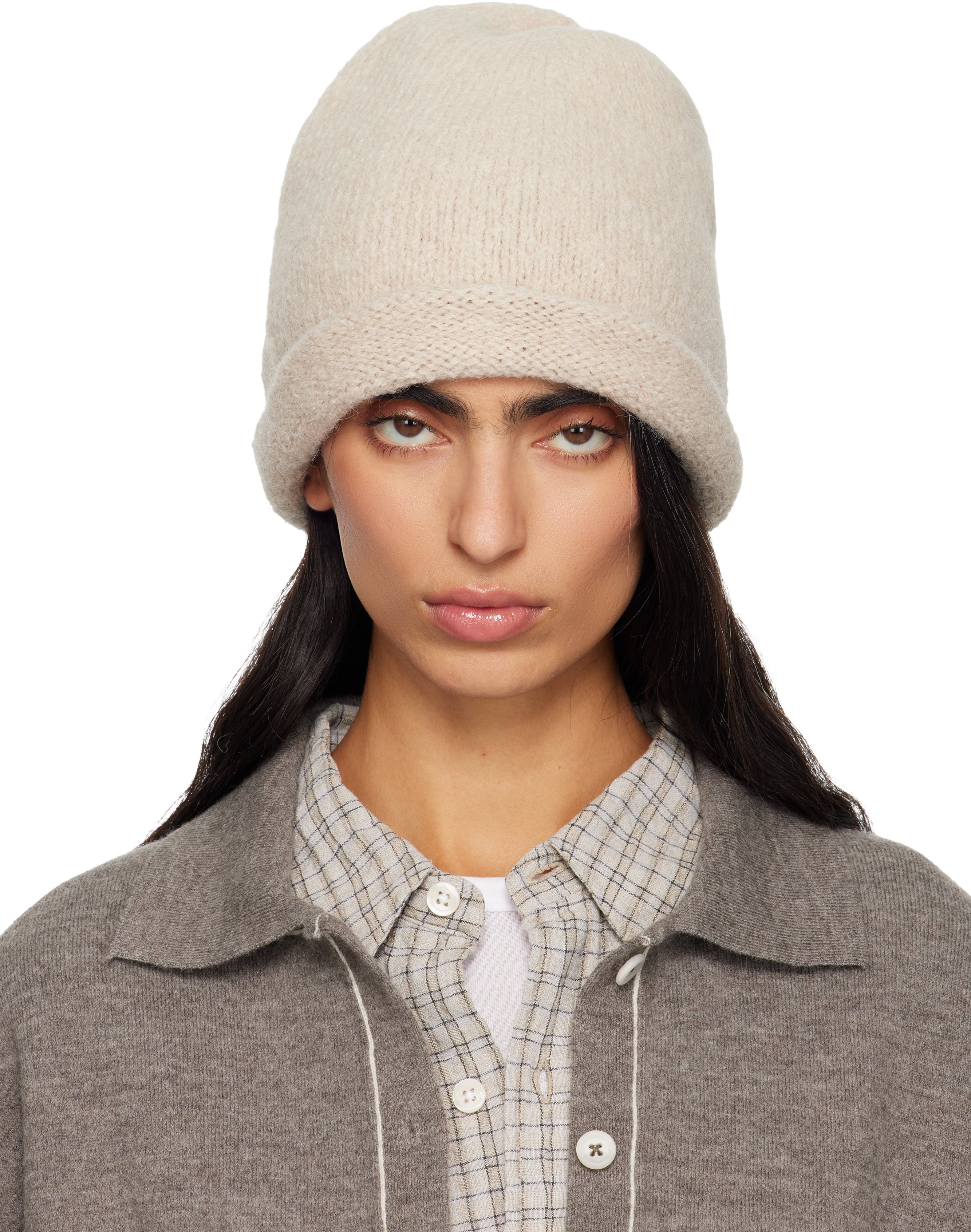 Beige Crown Beanie