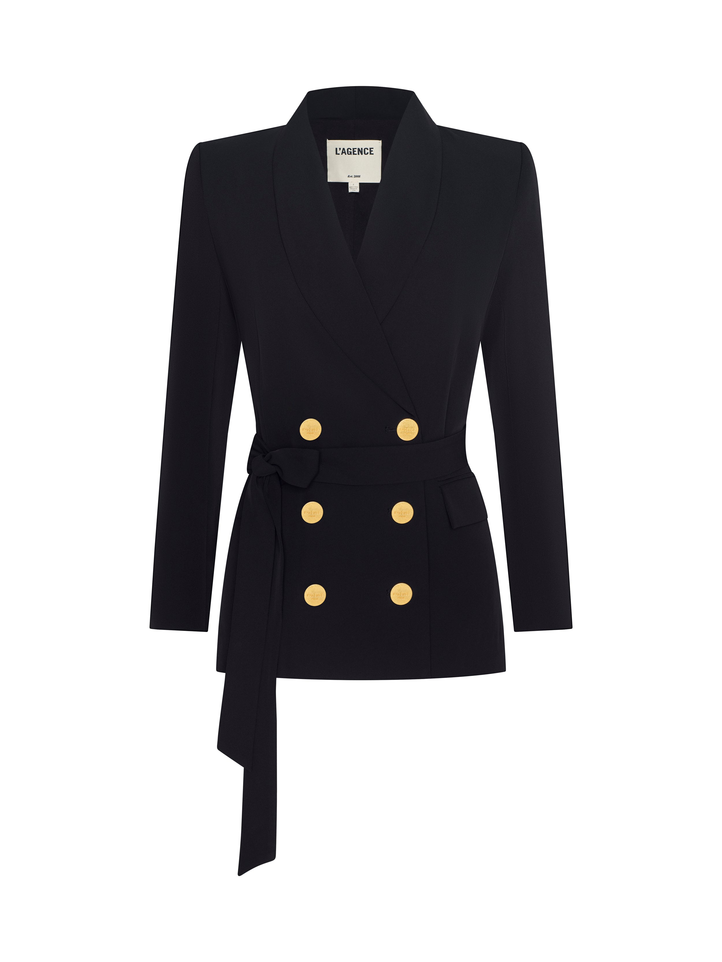 Aven Wrap Blazer In Black