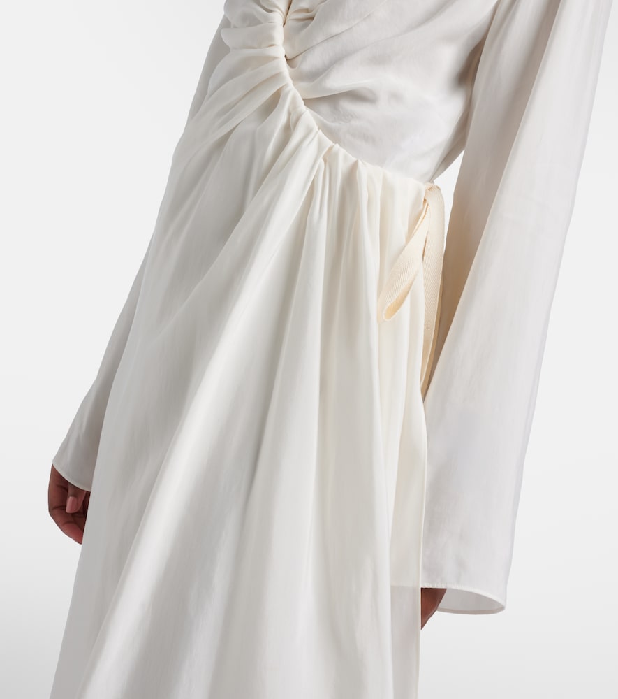 Draped midi dress