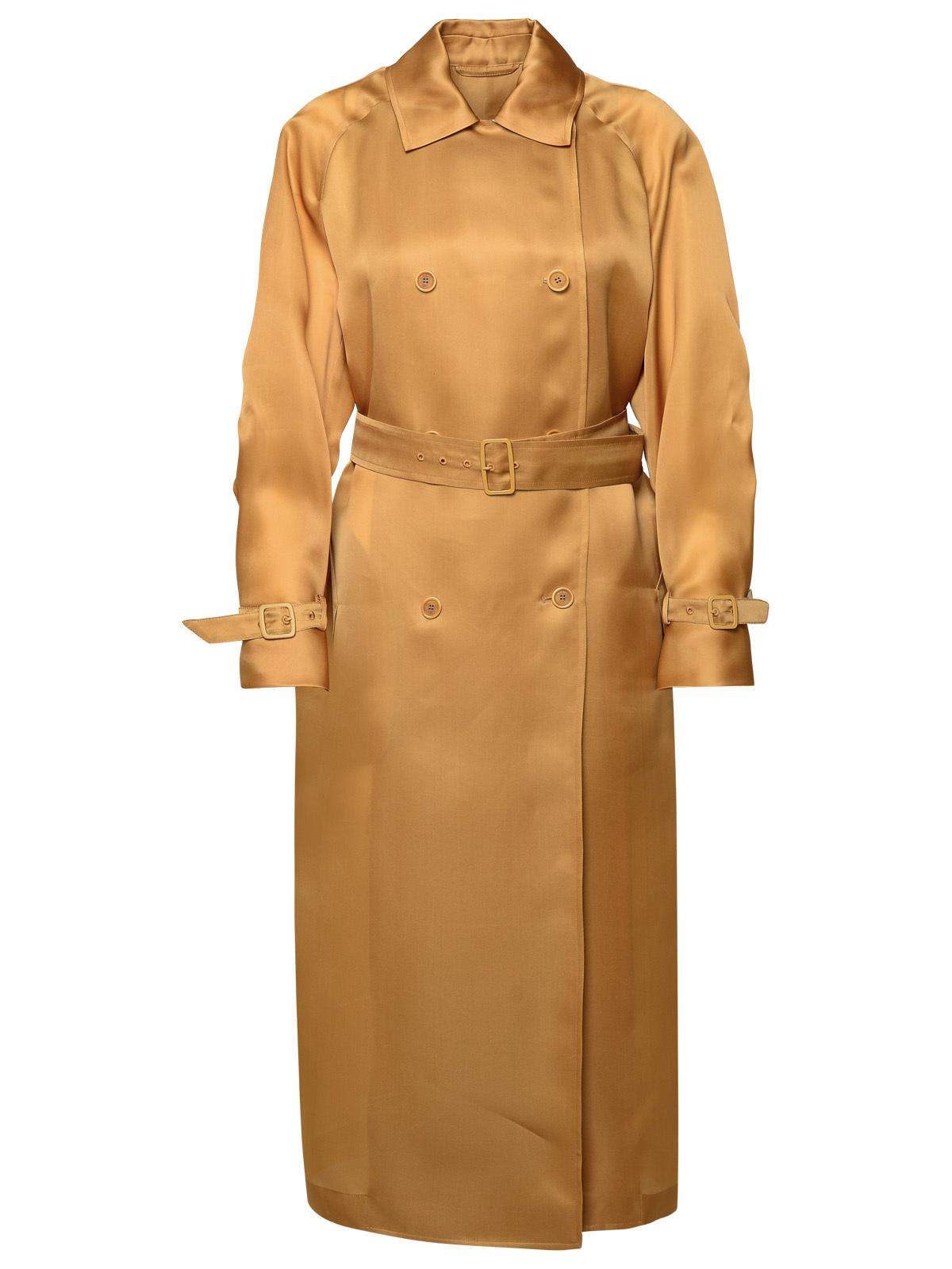 Sacco Silk Leather Trench Coat